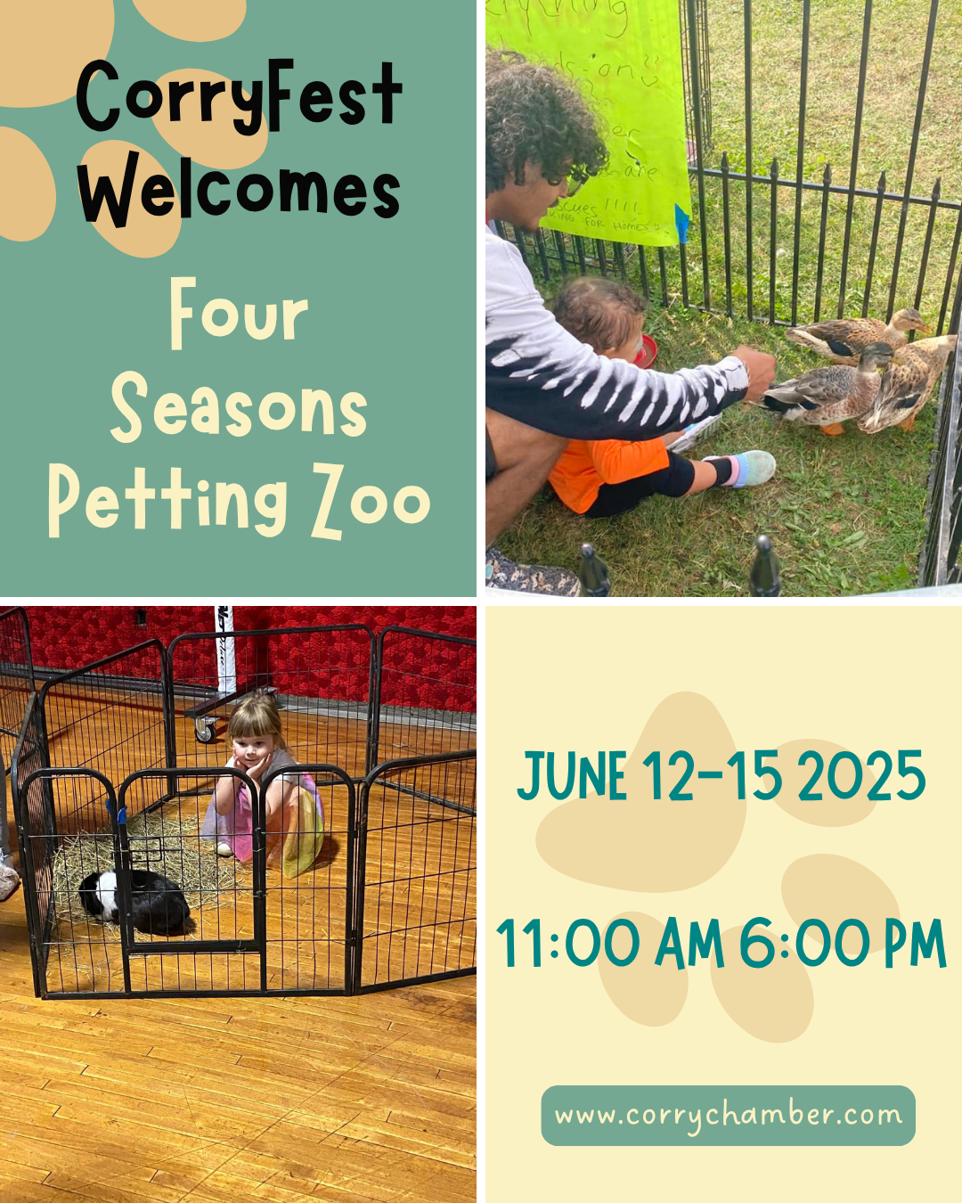 Yellow and Green Illustrative Pet Sitting Business Instagram Post